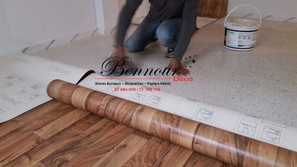 Papier peint effet bois