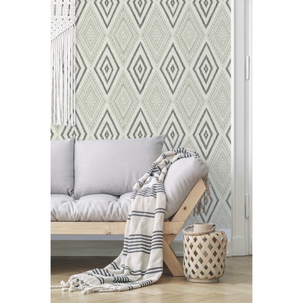 Papier peint noir et vert