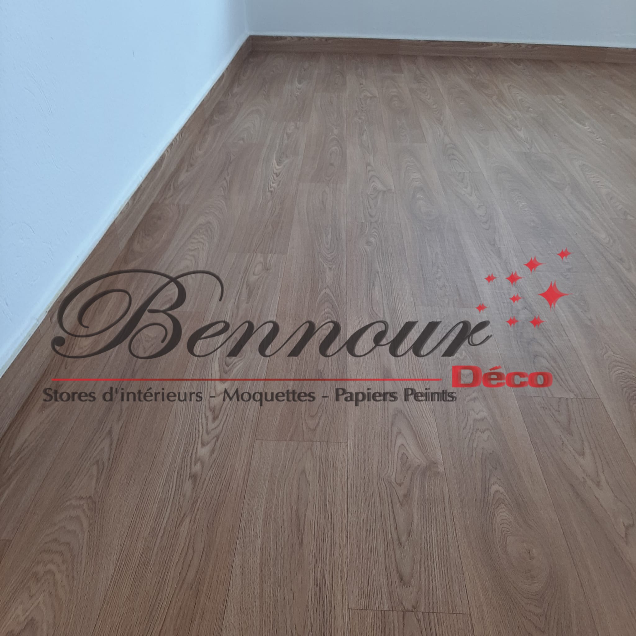 Moquette PVC effet bois naturel