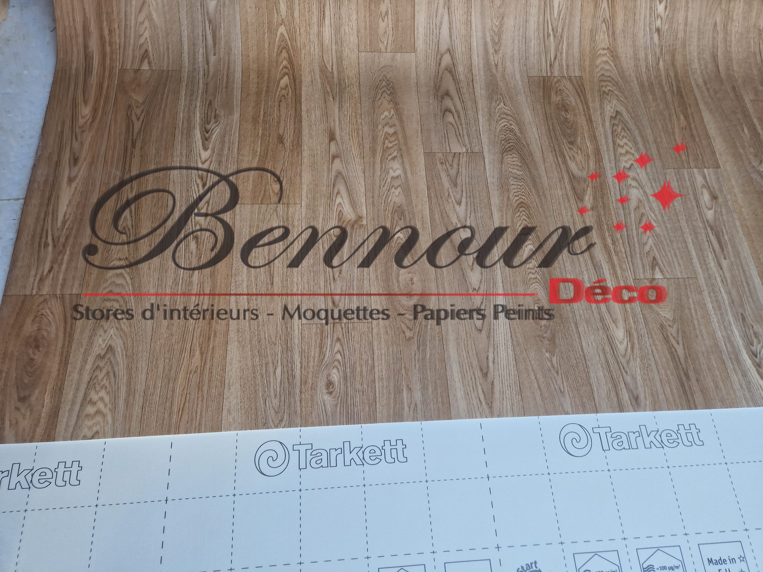 Moquette PVC effet bois naturel