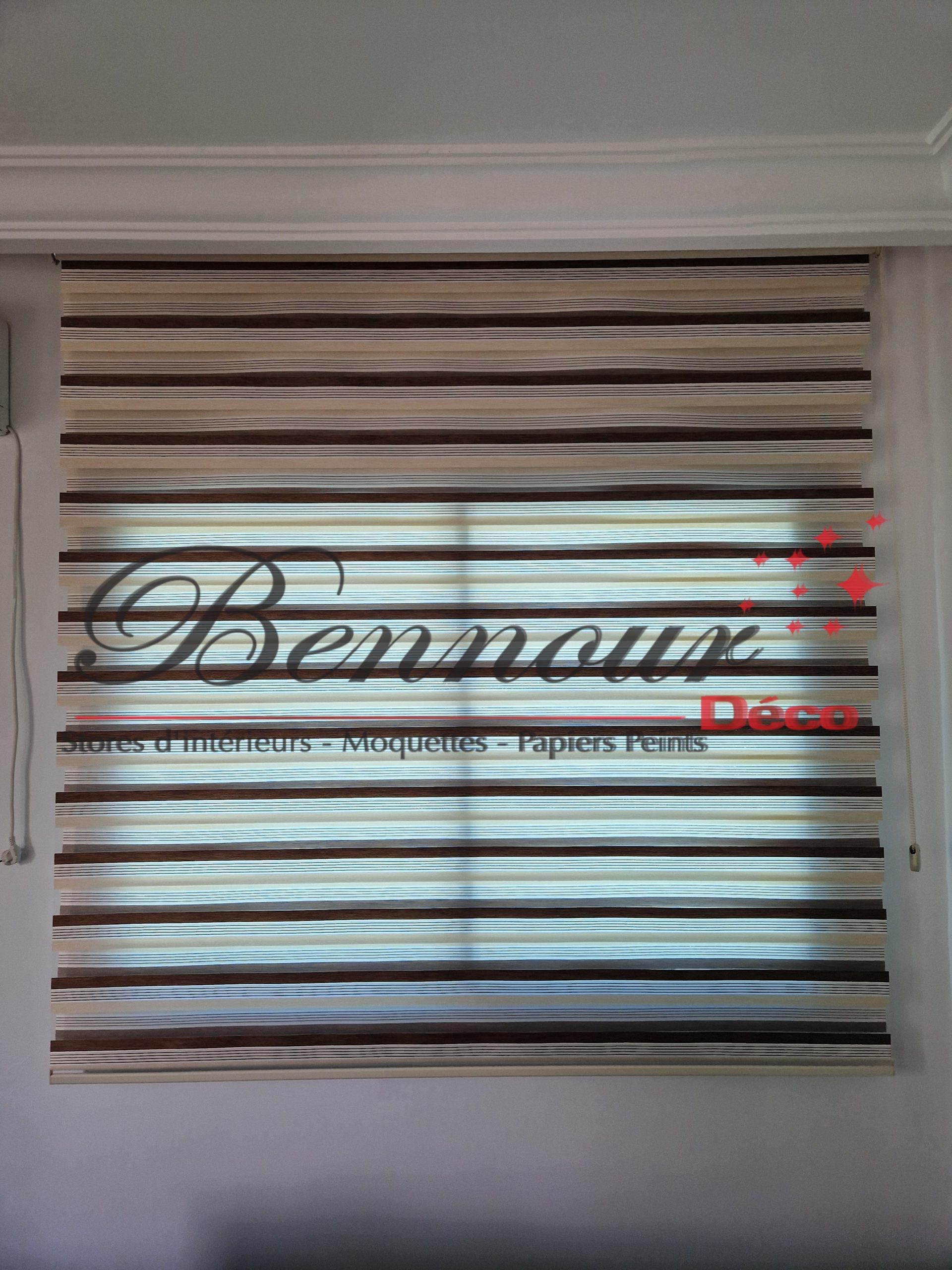 Store zebra avec motifs