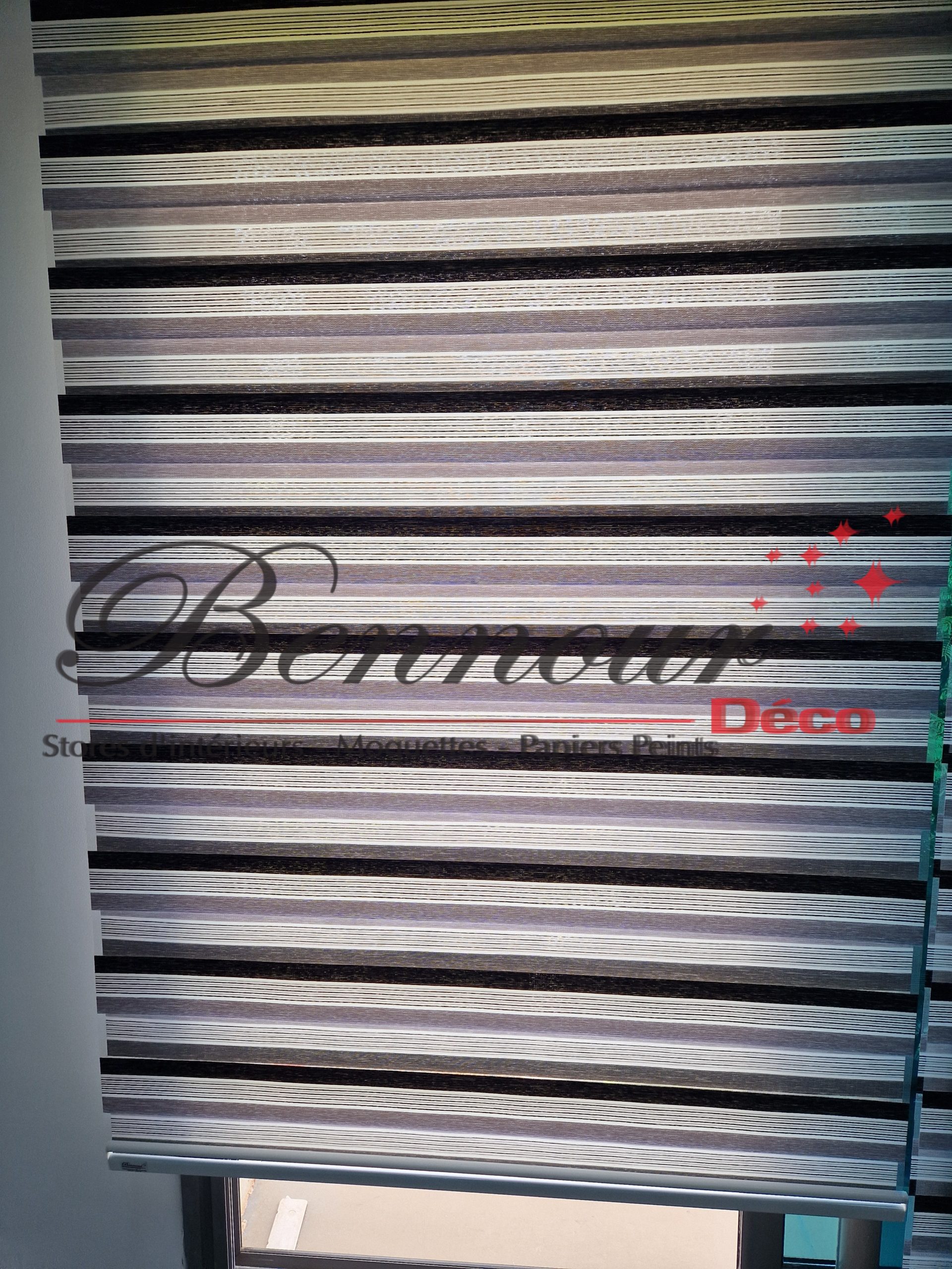 Store zebra avec motifs