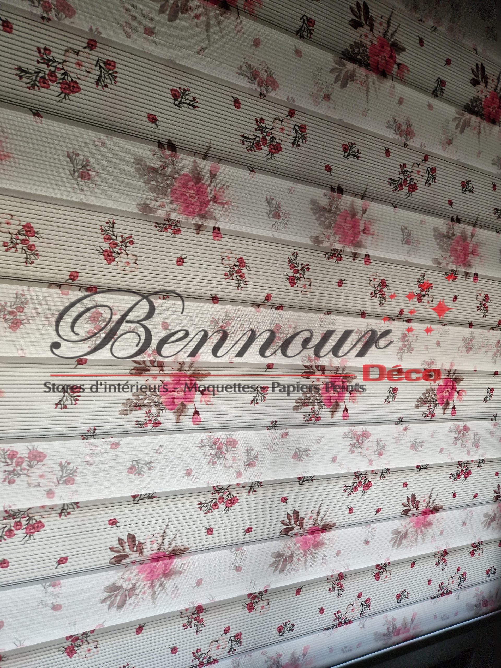 Store zebra fleuri chic