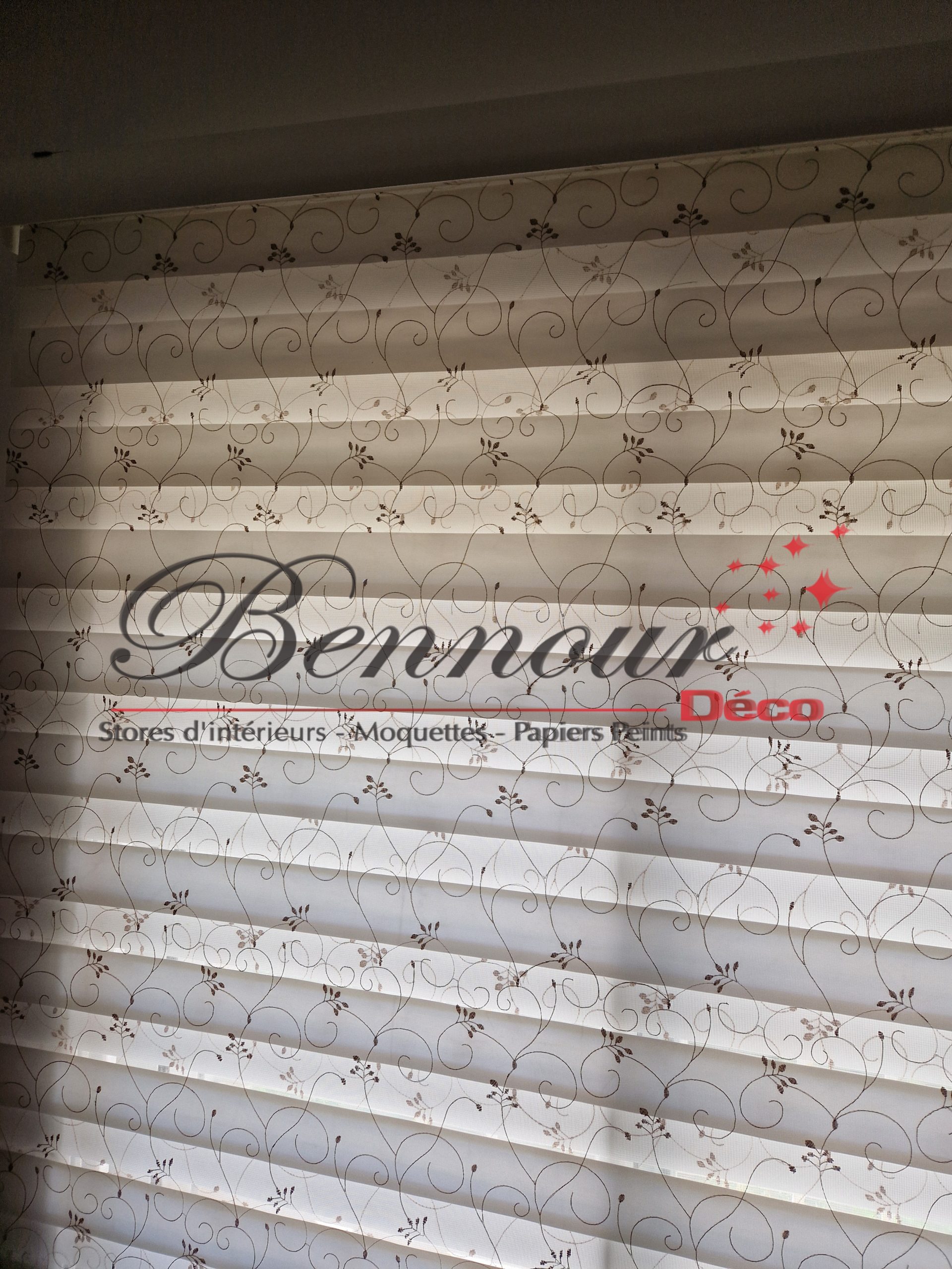 Store zebra fleuri chic