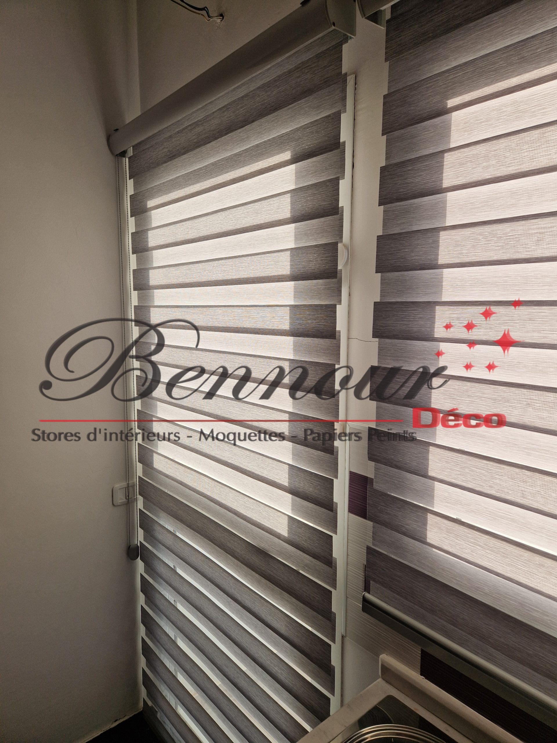 Store zebra avec motifs