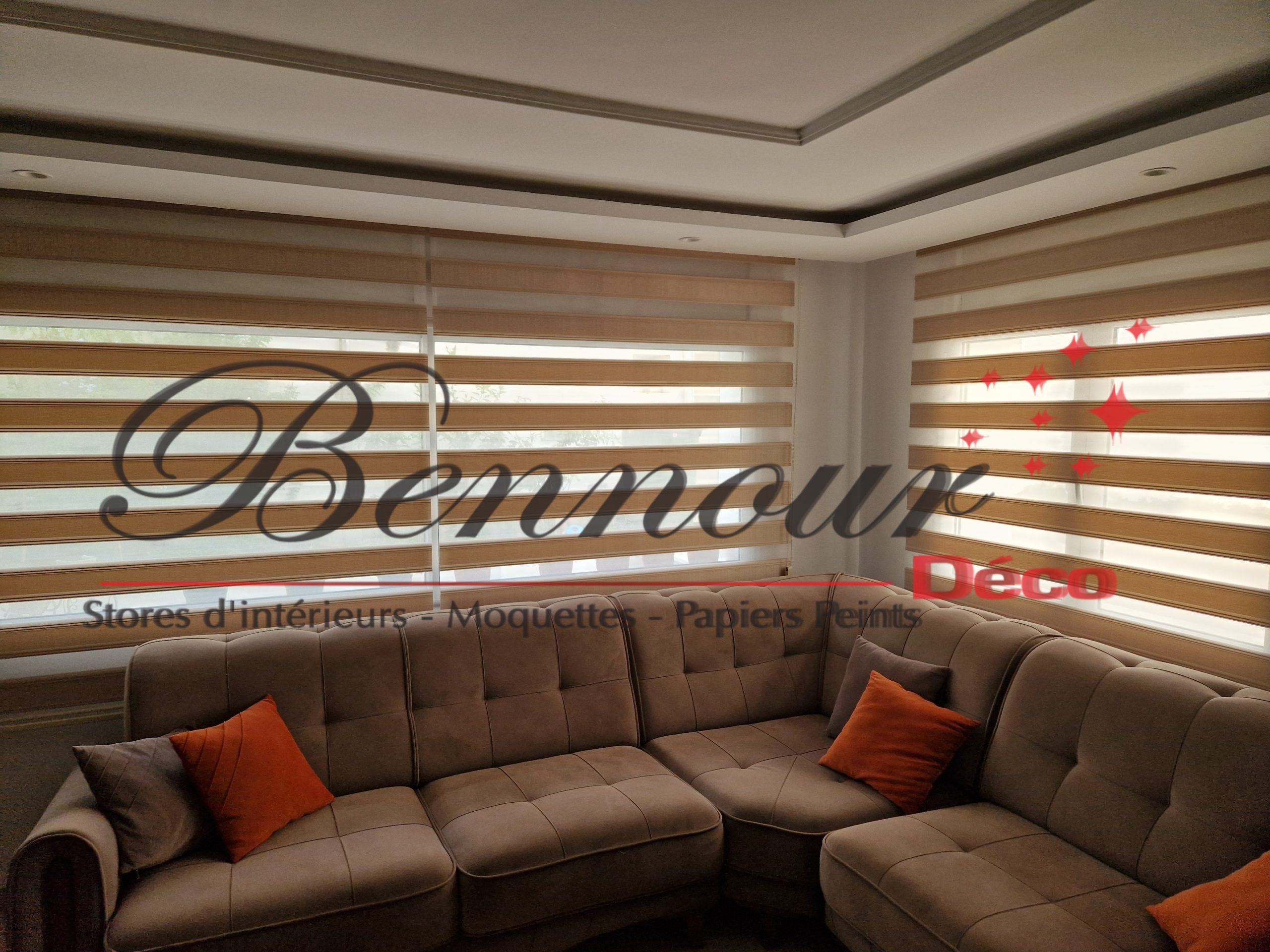 Store zebra fleuri chic