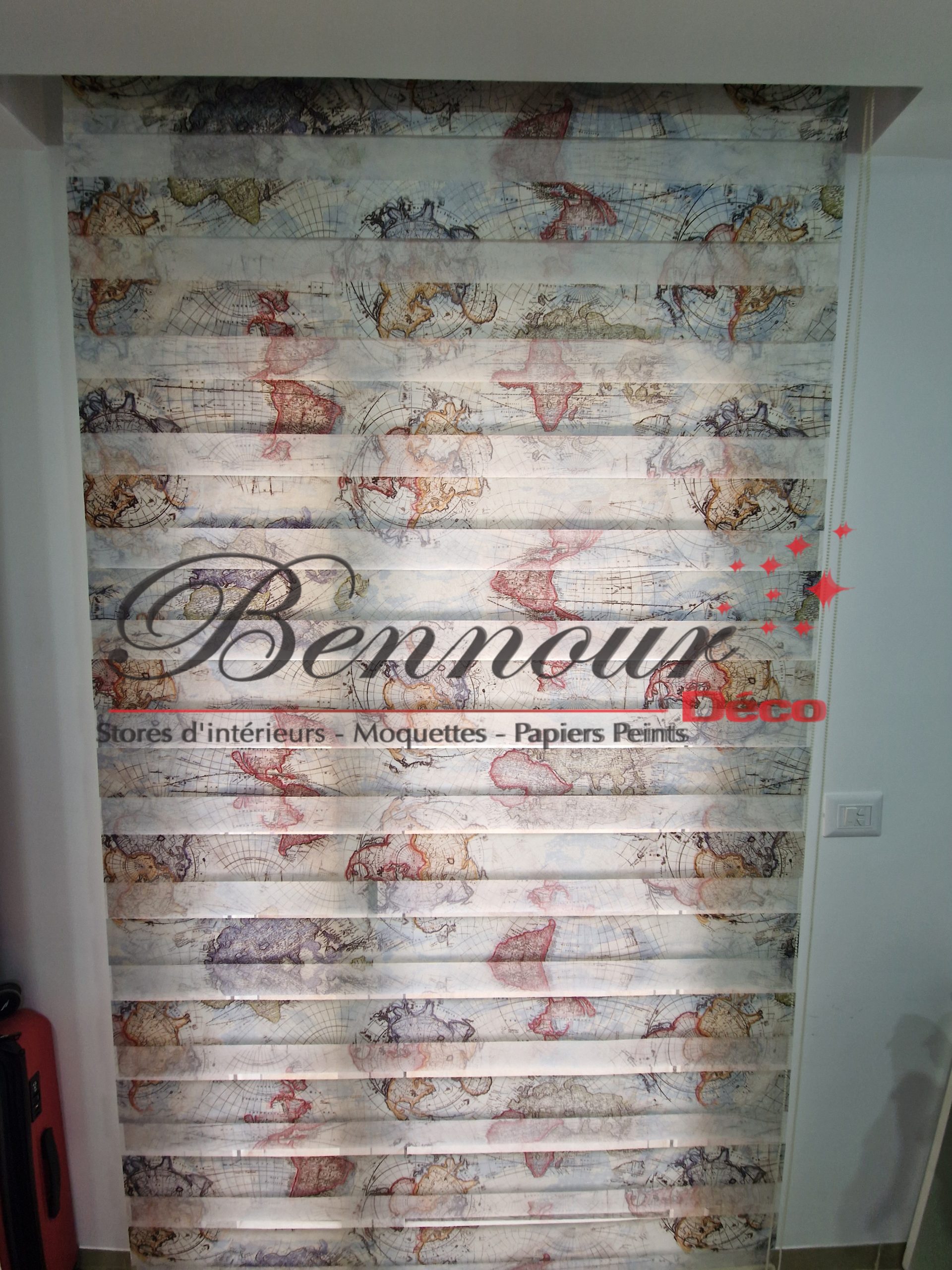 Store zebra fleuri chic