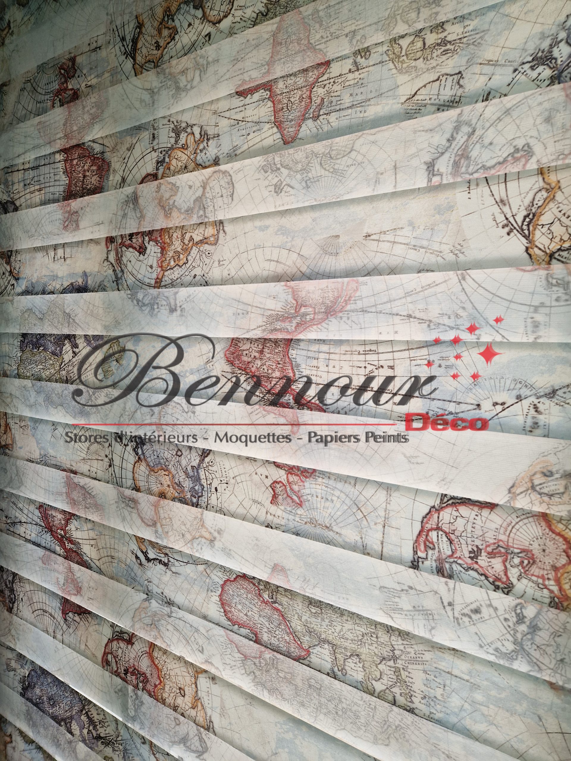 Store zebra fleuri chic