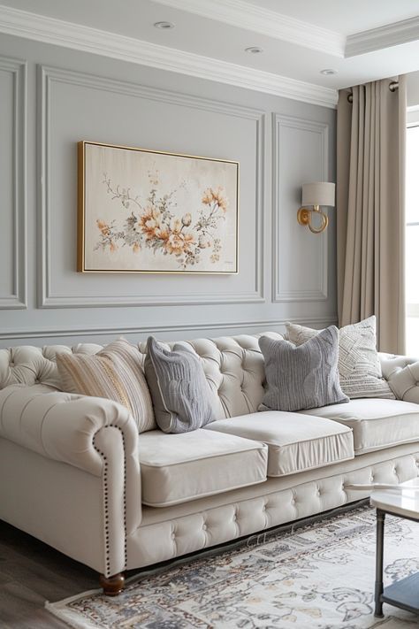 Moulures décoratives posé dans un salon moderne