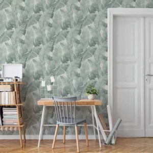 Papier peint posé dans un salon