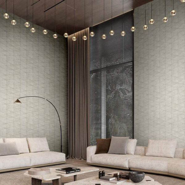 Photo papier peint posé dans un salon moderne