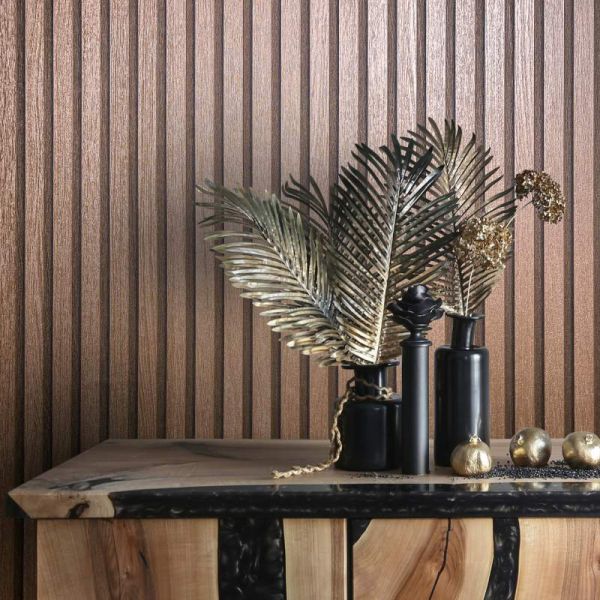 Photo papier peint posé dans un salon moderne