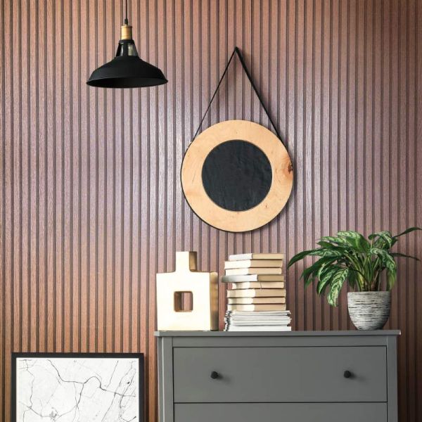 Photo papier peint posé dans un coin d'entré moderne