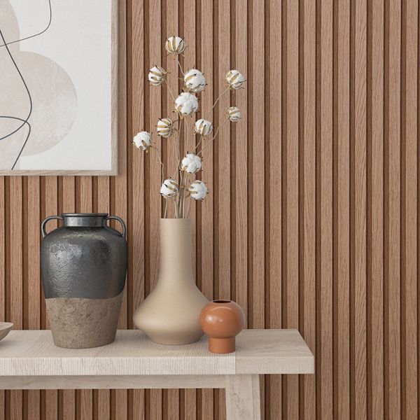 Papier peint posé dans un salon moderne