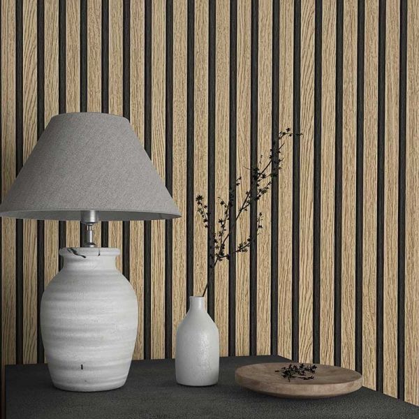 Photo papier peint posé dans un coin de mur moderne