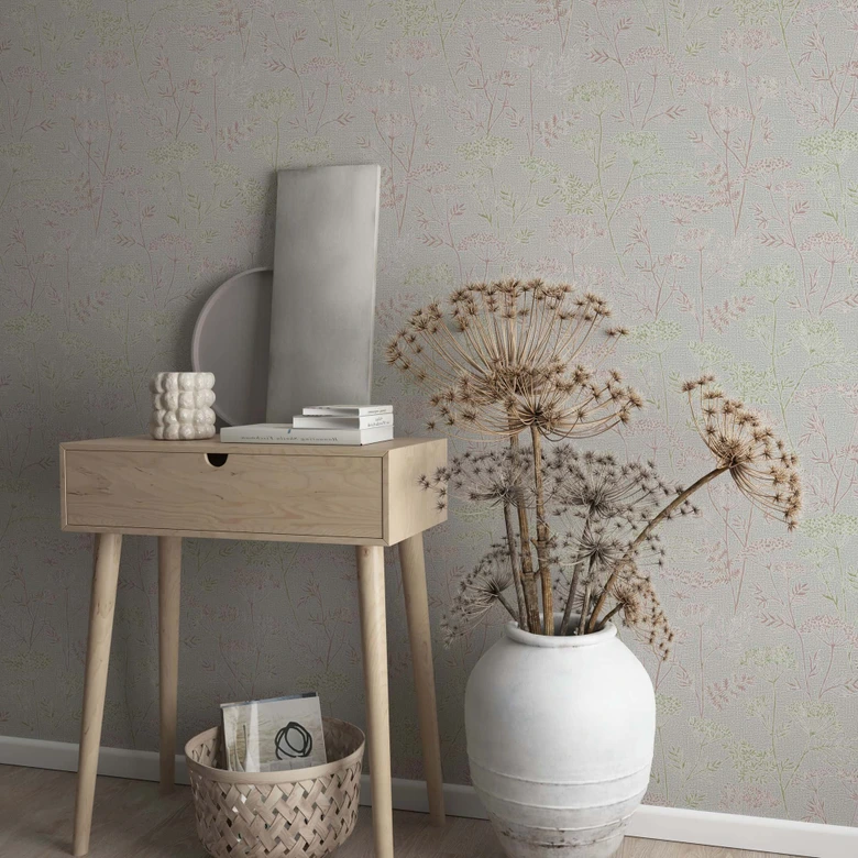 Photo papier peint posé dans un salon moderne