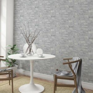 Papier peint posé dans un salon moderne