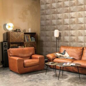 Papier peint posé dans un salon