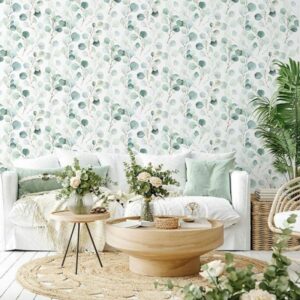 Photo papier peint posé dans un salon moderne