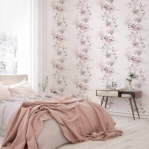 Papier peint posé dans une chambre a coucher