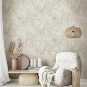 Papier peint moderne posé dans un salon moderne