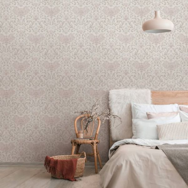 Papier peint moderne posé dans une chambre a coucher