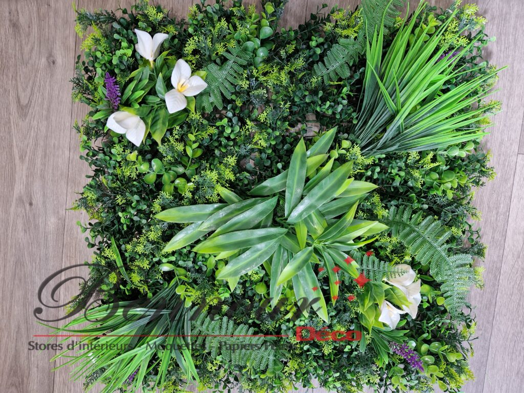 Mur végétal 50 cm x 50 cm disponible chez Bennour Déco