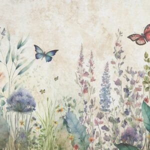 Poster mural theme nature et papillon disponible chez Bennour déco