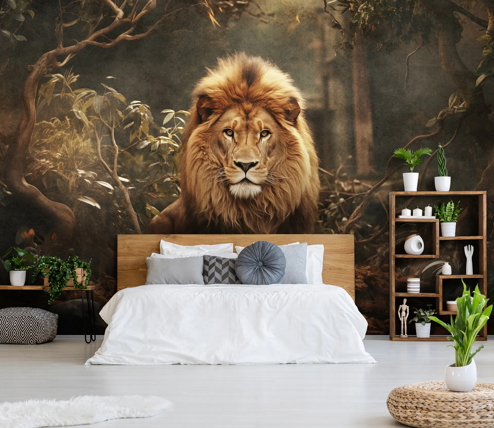 Poster mural theme lion