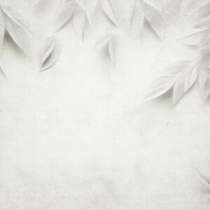 Poster mural motif feuille blanche