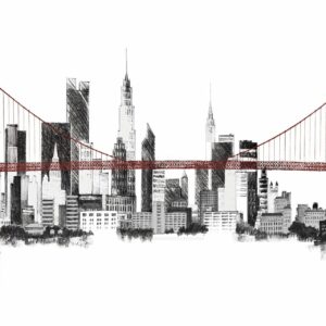 Poster mural theme pont de SAN FRANCISCO