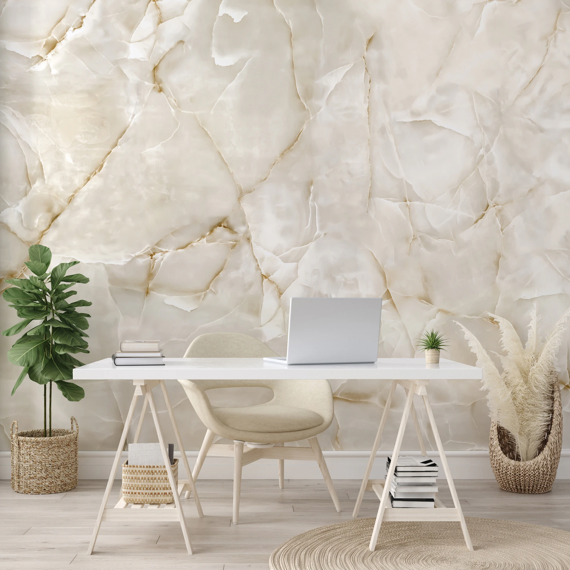 Poster mural theme marbre disponible chez Bennour Deco