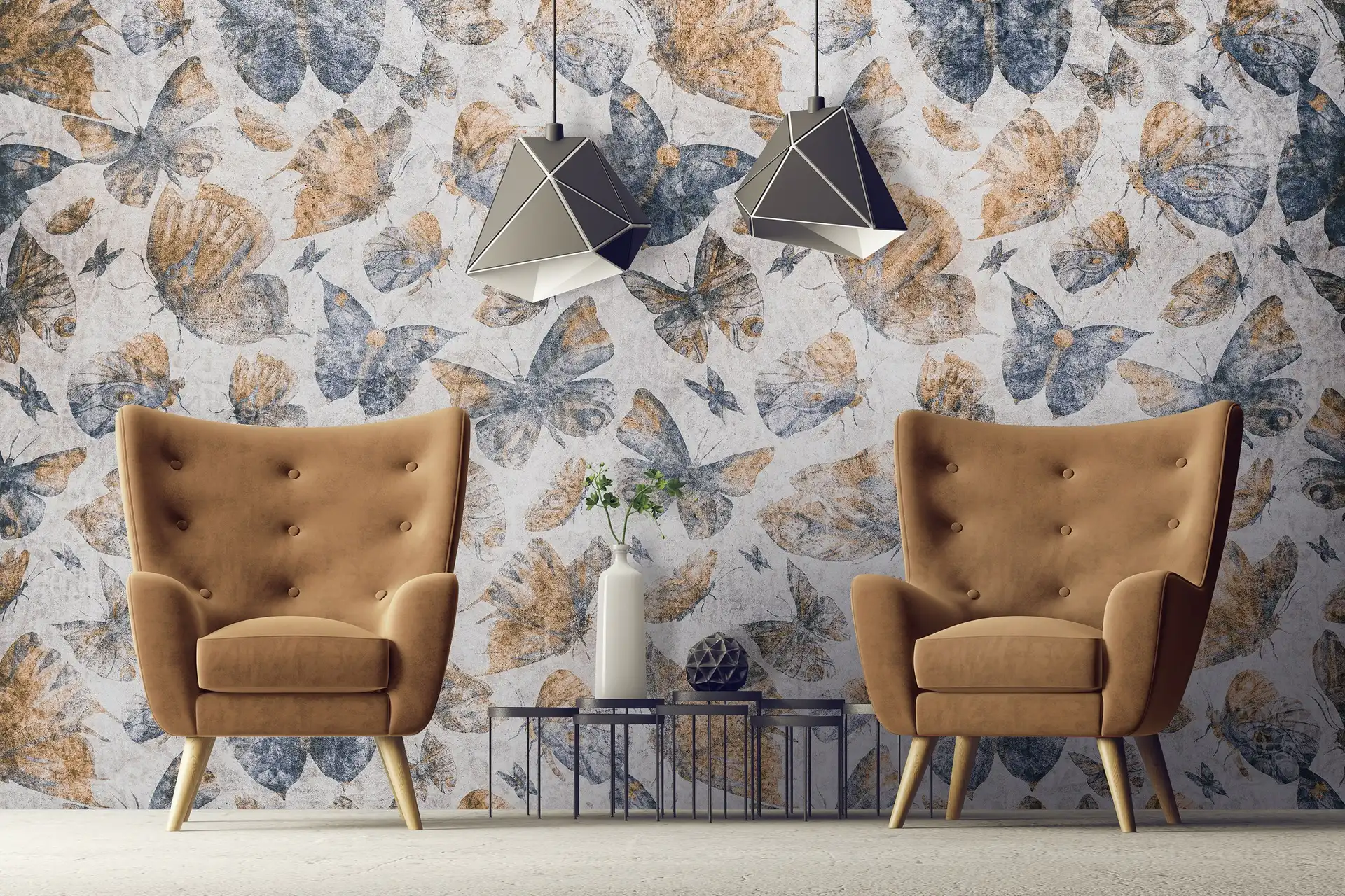 Poster mural motif papillon disponible chez Bennour Deco