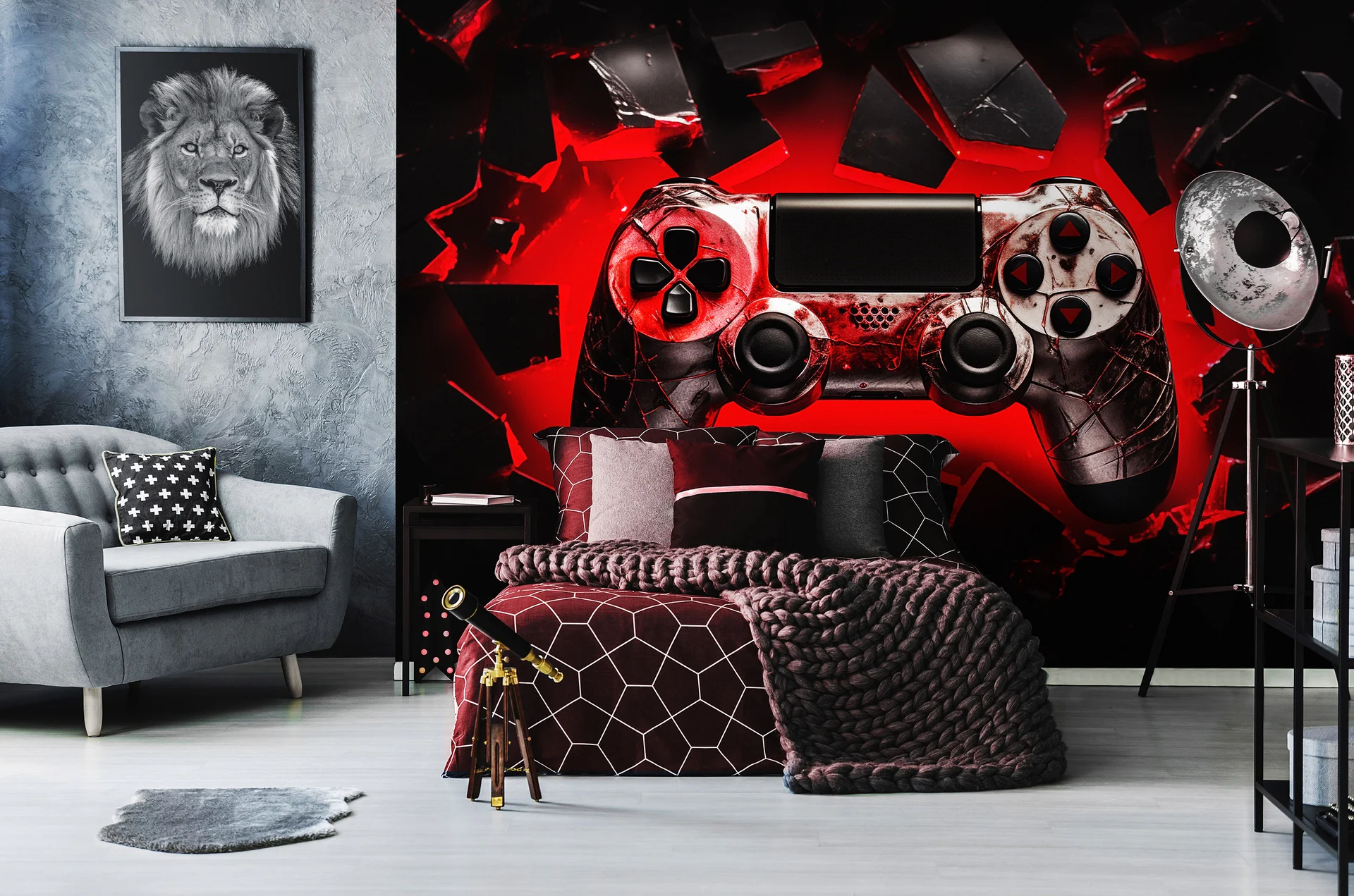 Poster mural theme manette de jeu chez Bennour Deco