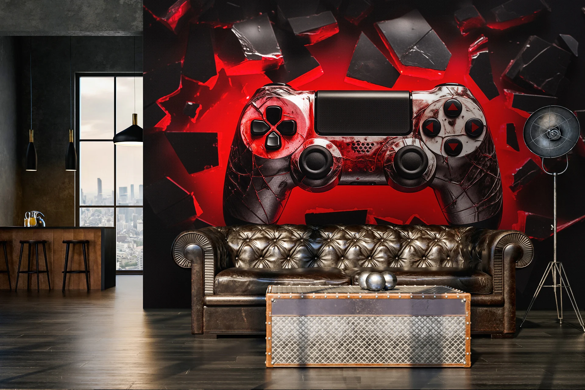 Poster mural theme manette de jeu chez Bennour Deco