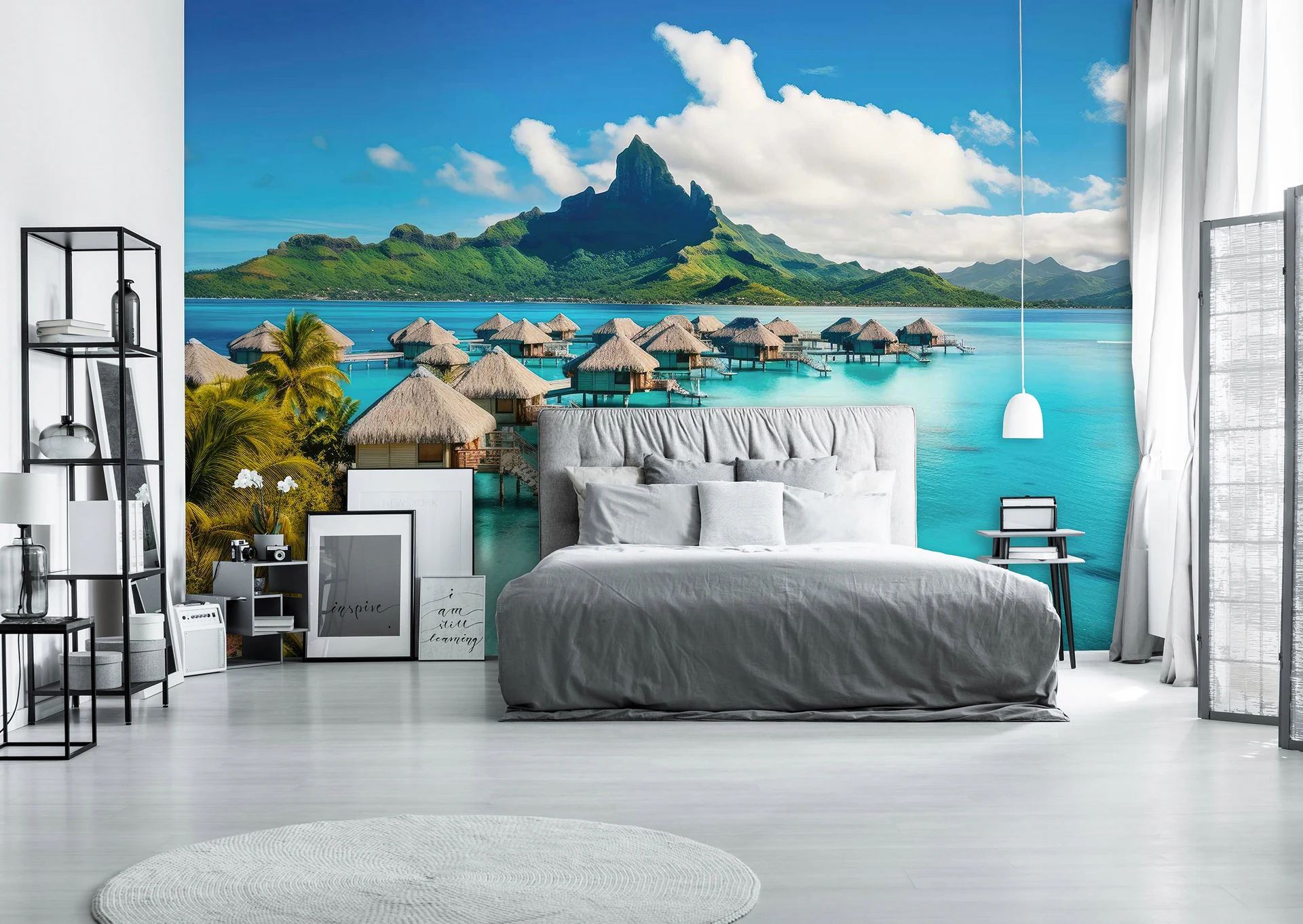 Poster mural theme ile paradisiaque disponible chez Bennour Deco
