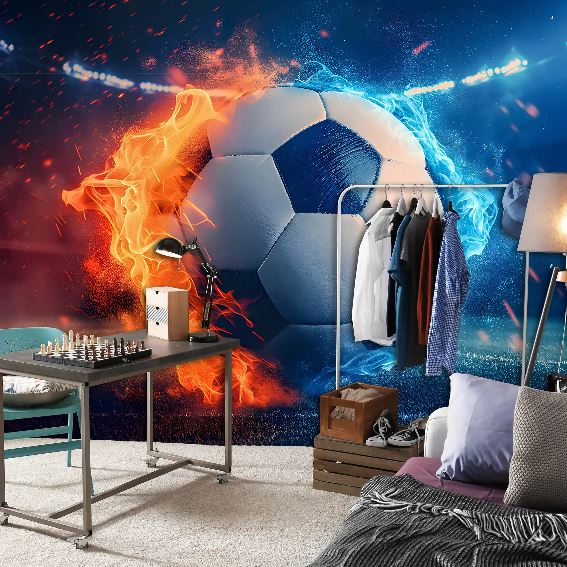 Poster mural theme football