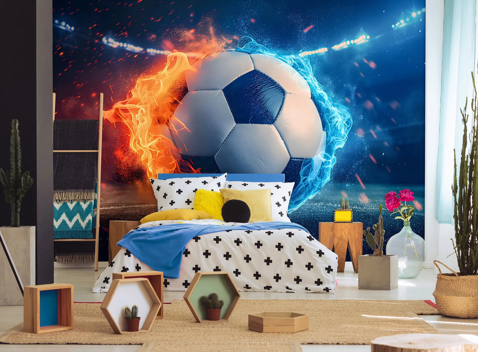 Poster mural theme football