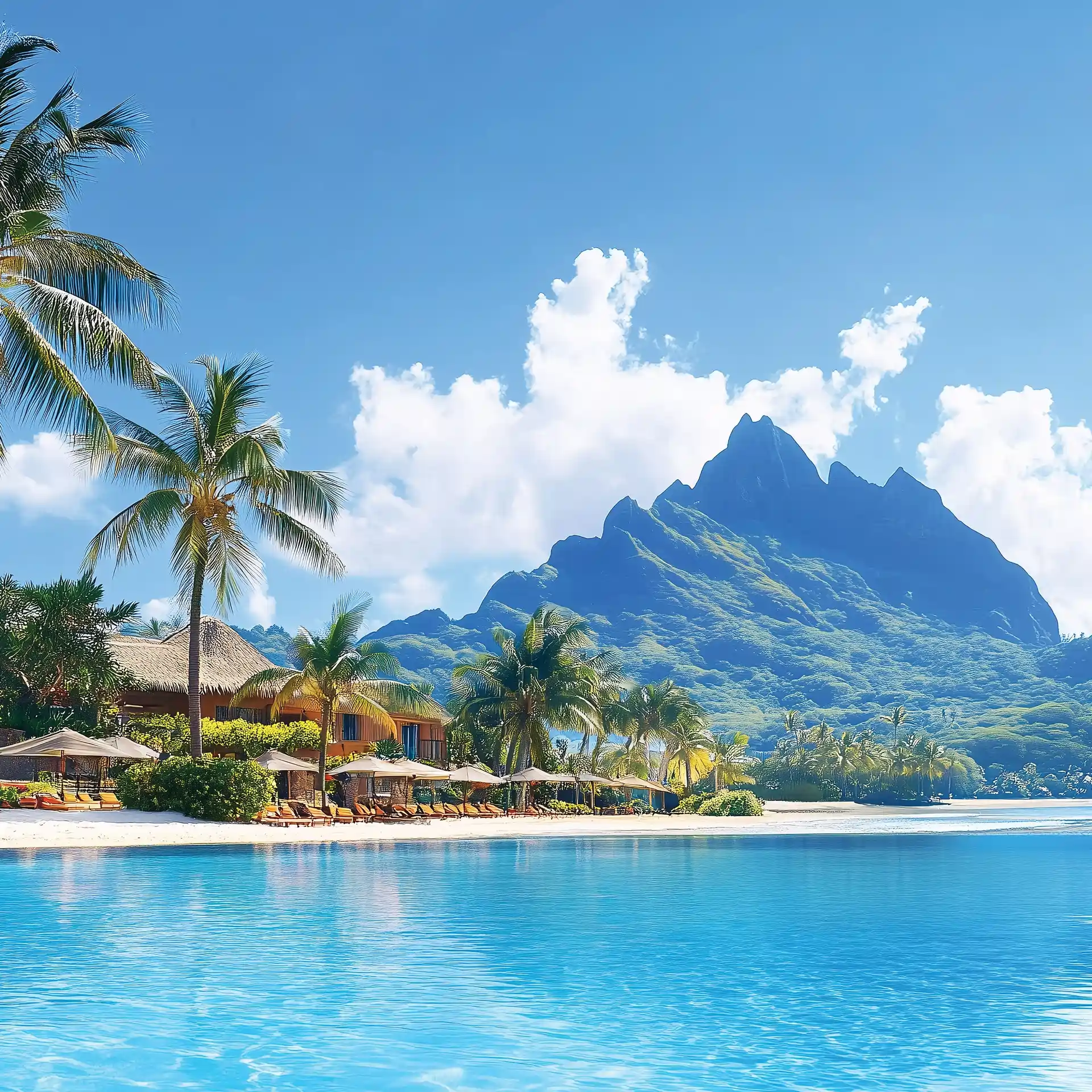Poster mural theme ile paradisiaque