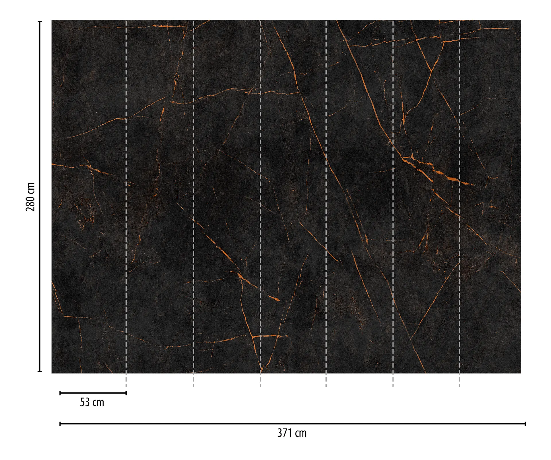 Poster mural theme marbre noir