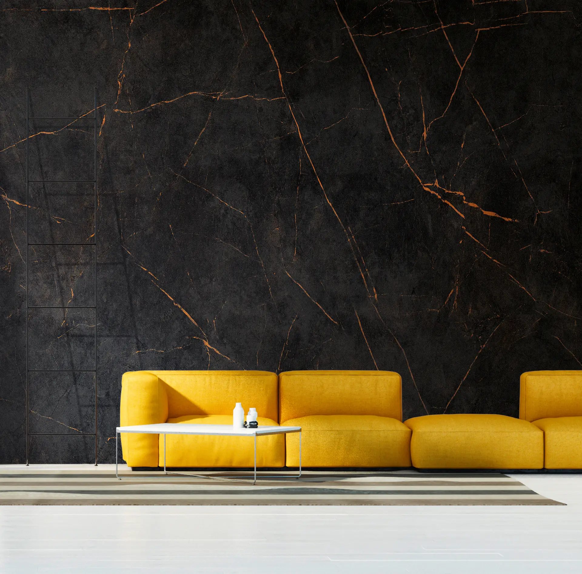 Poster mural theme marbre noir