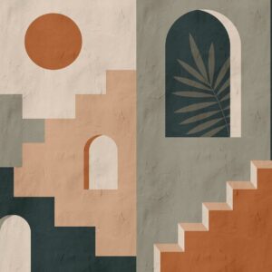 Poster mural motif géométrique chez Bennour Deco