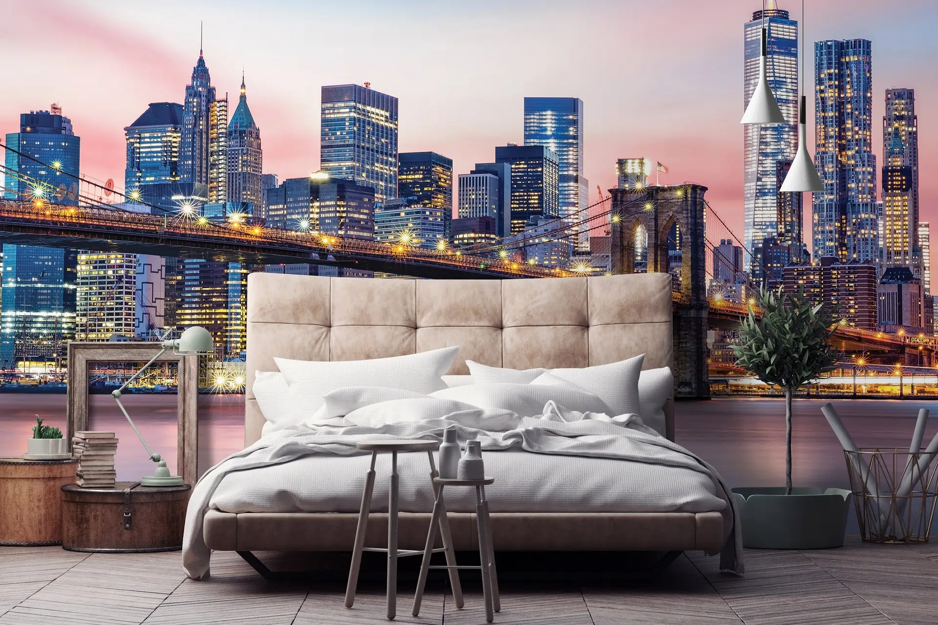 Poster mural theme grande ville moderne