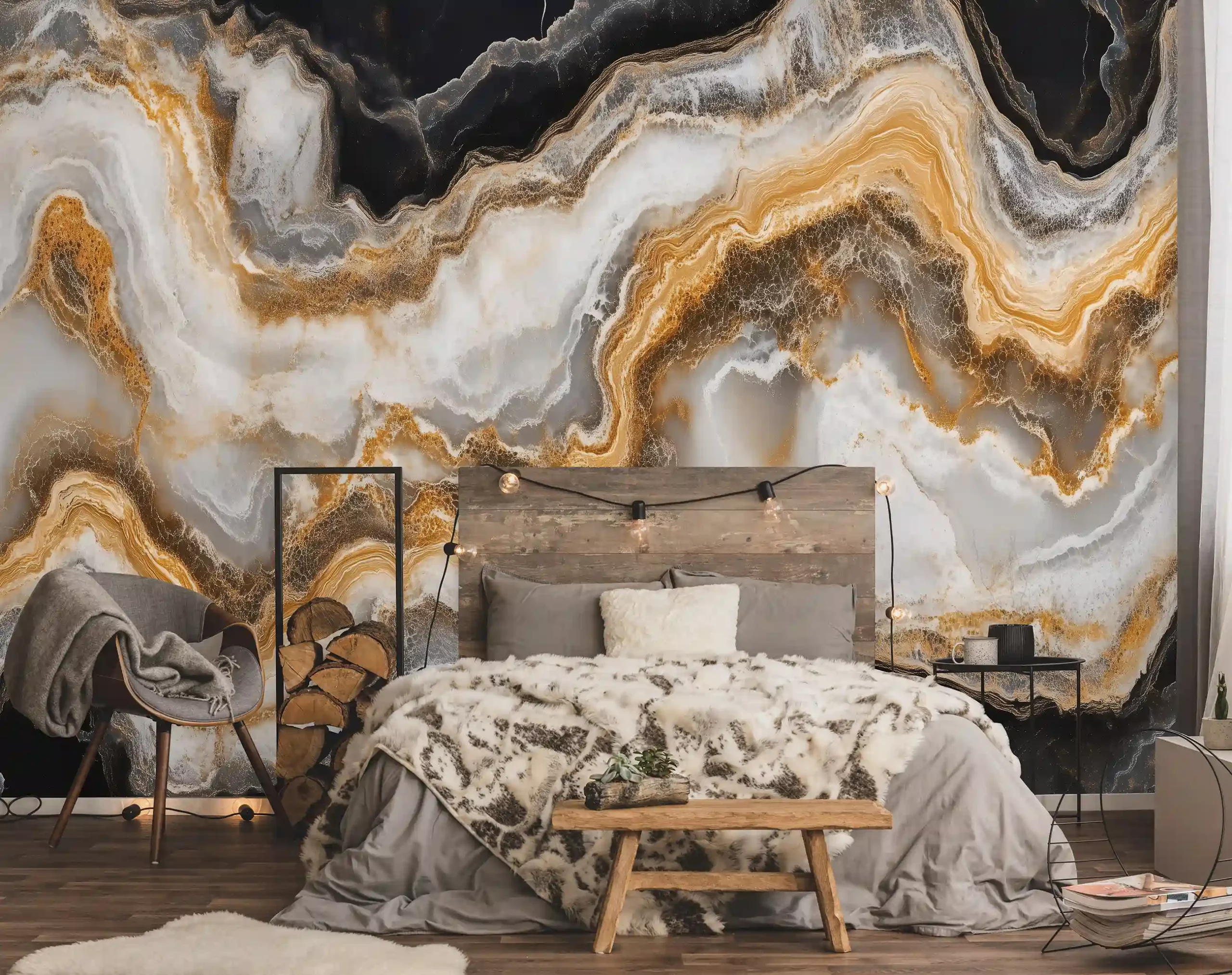 Poster mural motif marbre