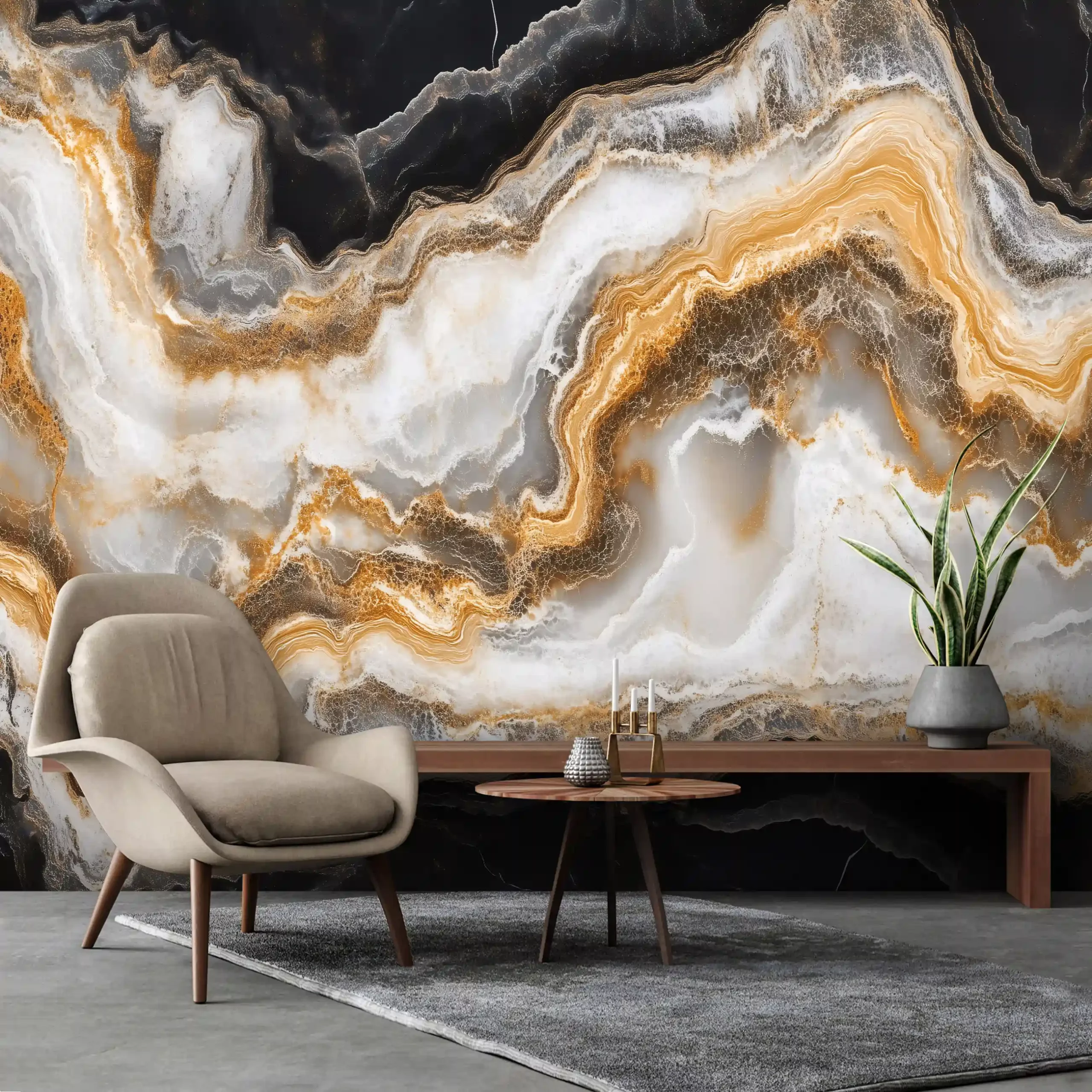 Poster mural motif marbre