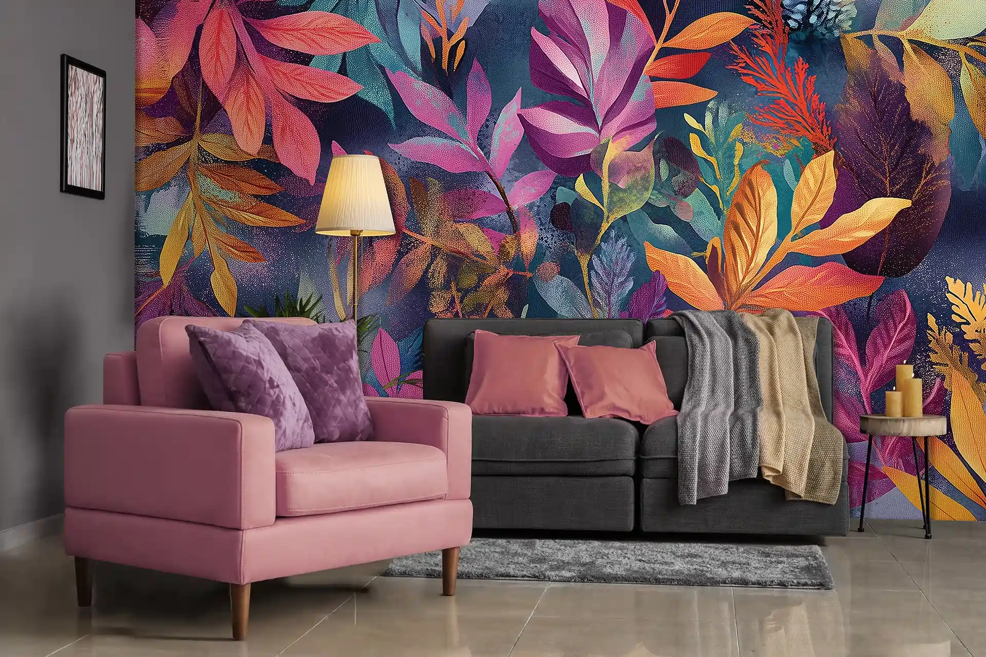 Poster mural theme florale