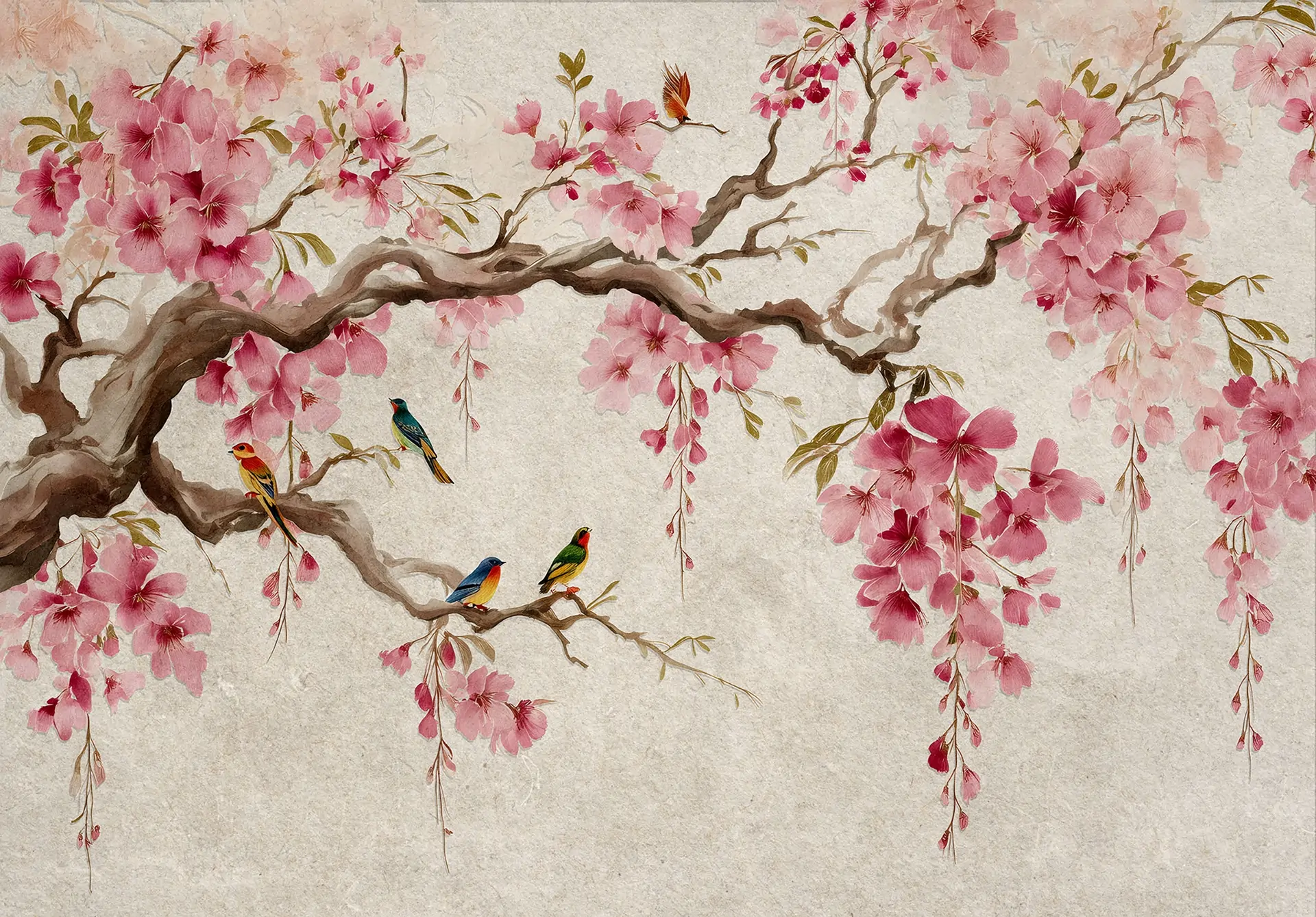 Poster mural theme florale
