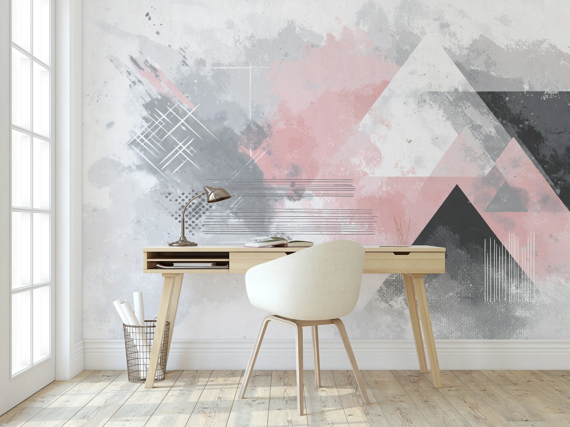 Poster mural theme géométrique