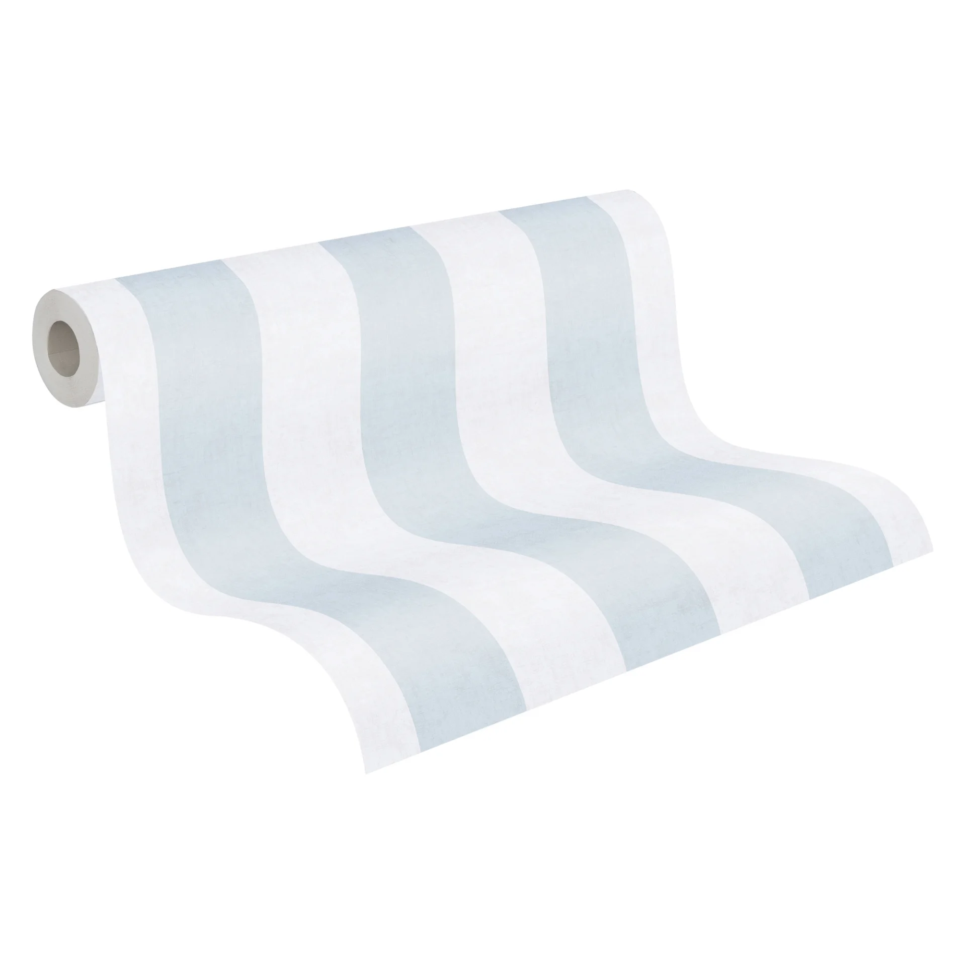 Papier peint enfant rayé bleu disponible chez Bennour Deco