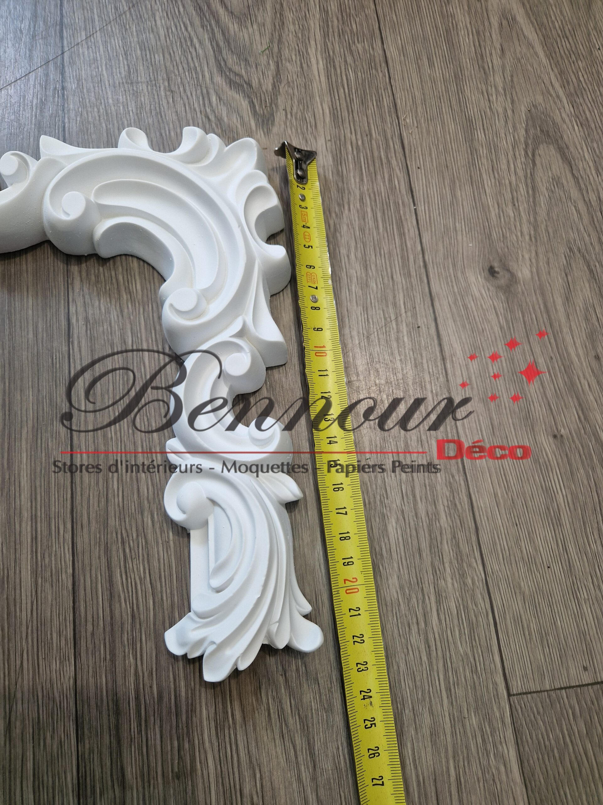 Motif coin moulures compatible avec moulure 4 cm bombage au milieu